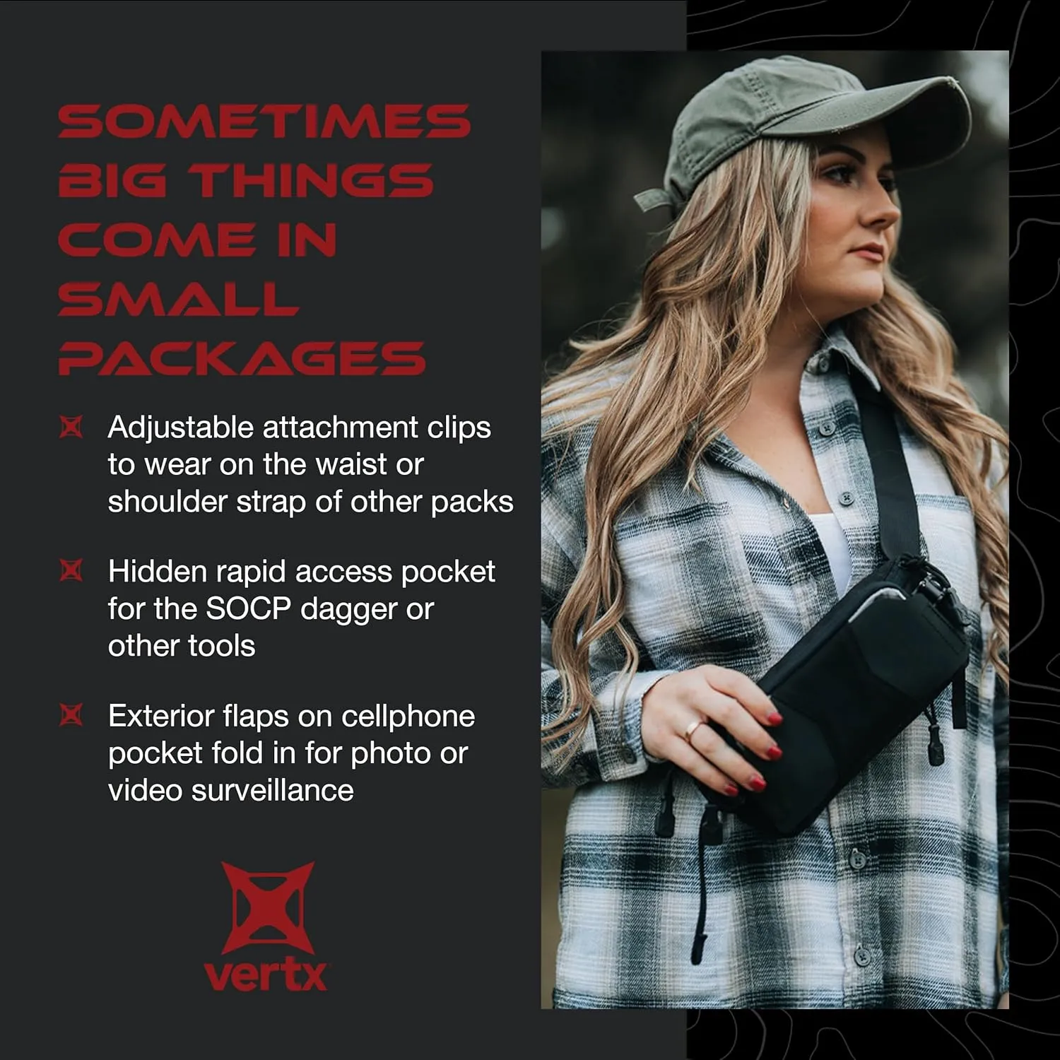 Vertx S.O.C.P. Sling Pack, Tactical Crossbody Bag for Men and Women, EDC, Travel, Work