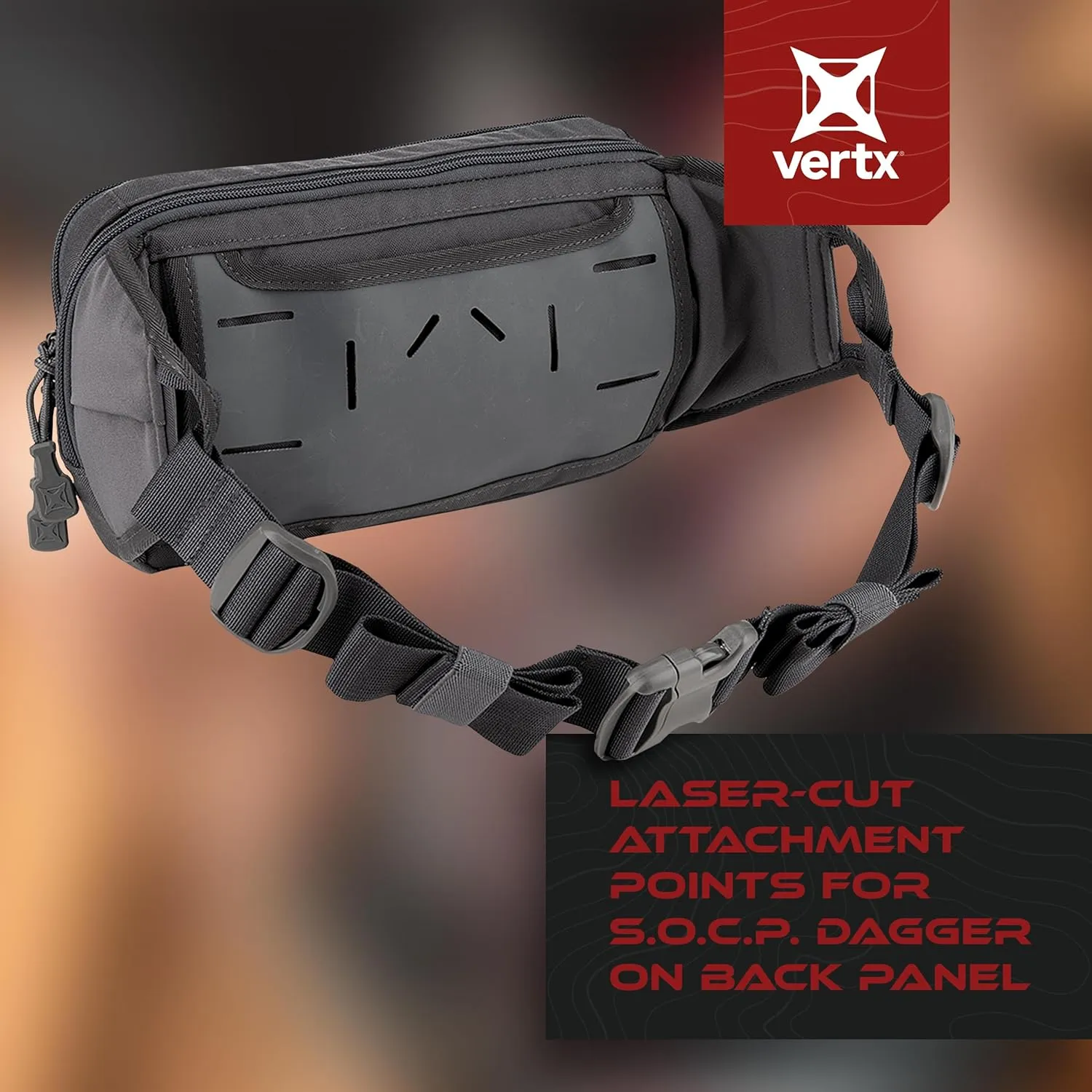 Vertx S.O.C.P. Tactical Fanny Pack, CCW Crossbody Waist Bag for Men and Women, Concealed Carry, EDC, Travel, Work