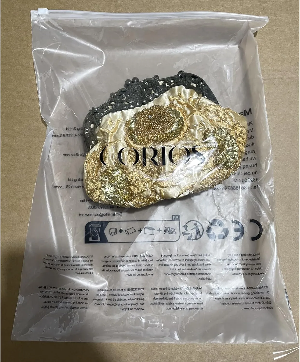 Vintage 1920s Beaded Evening Bag Pearl Clutch Bag for Women Bridal Wedding Purse Sequin Rhinestone Handbag