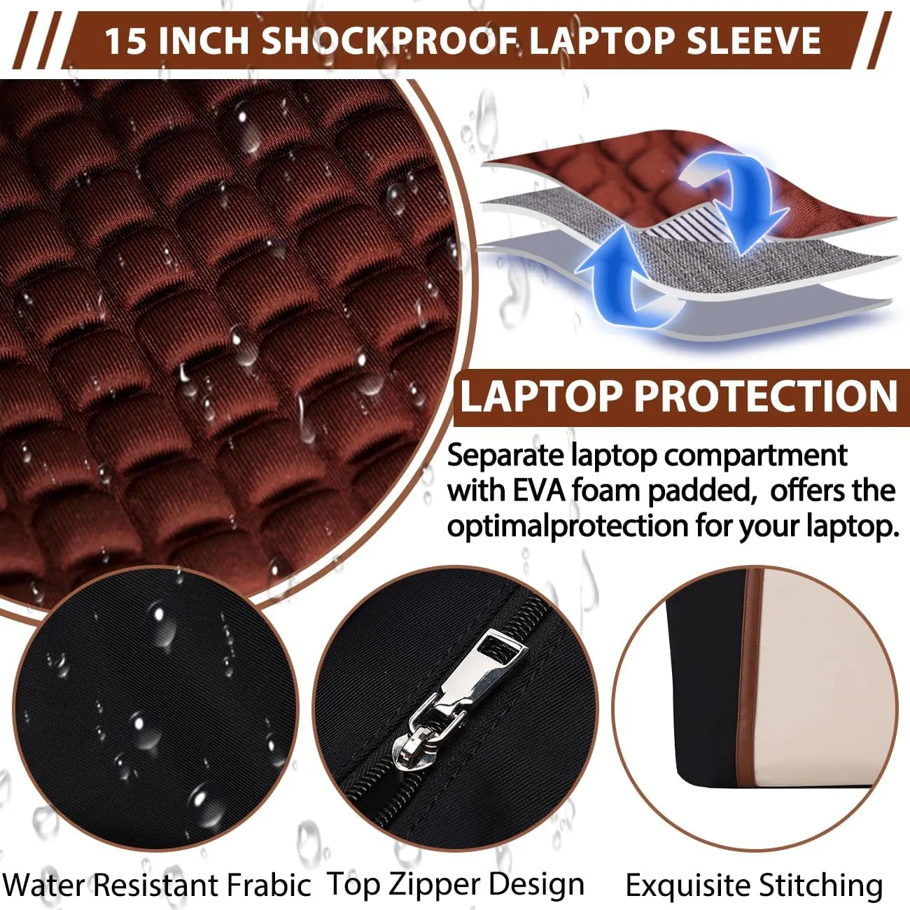 VX VONXURY Laptop Bag for Women,15.6 Inch Work Tote Professional Shoulder Handbag Ideal for Business Office