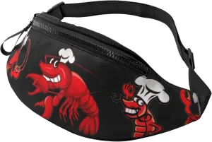 Waist Crawfish Chef Pack Bag For Men Women Fanny Pack With Headphone Jack Adjustable Strap For Workout Traveling Casual Running Enjoy Festival Sports