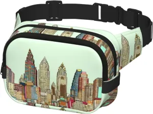 Waist Pack for Men Women Crossbody Belt Bag Austin Texas Waist Bag Travel Fanny Pack Bum Bags