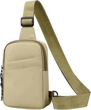 Wander Medium Anti Theft Travel Sling Bag Crossbody Bag, Waterproof Phone Chest Left or Right Shoulder Bag for Hiking