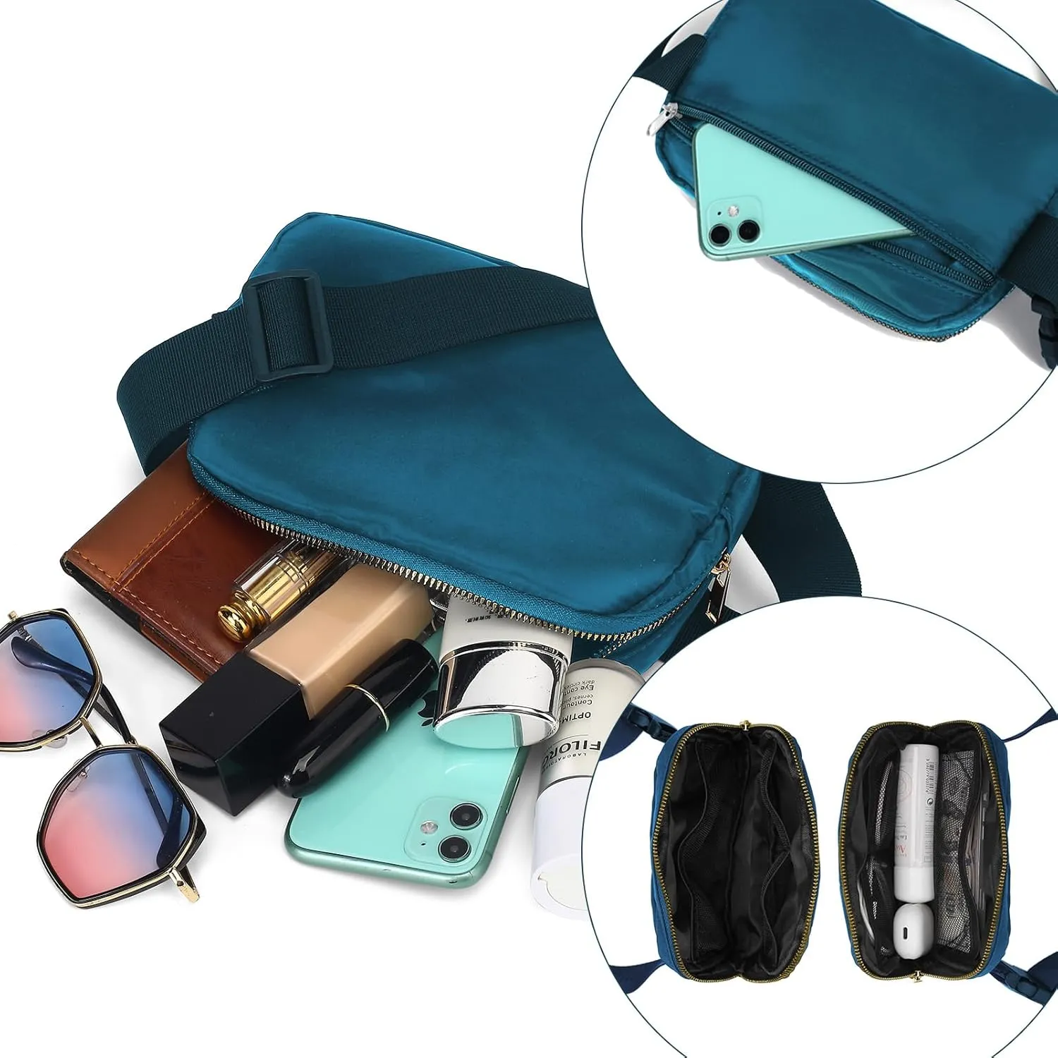 Waterproof Fanny Packs for Women Mini Belt Bag for Kids Fanny Packs for Women Mini Belt Bag Fanny Packs for Women Waterproof Waterproof Crossbody Pack Fashion Belt Bag With Adjustable Strap （Blue）