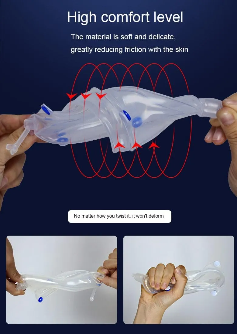 Wearable Urine Bag Male Urinal Bag Incontinence Pants for Men, Reusable Portable Male Collection Bags Urinal System with Collection Bag Portable Leak Proof Leg Pee for Elder (S)