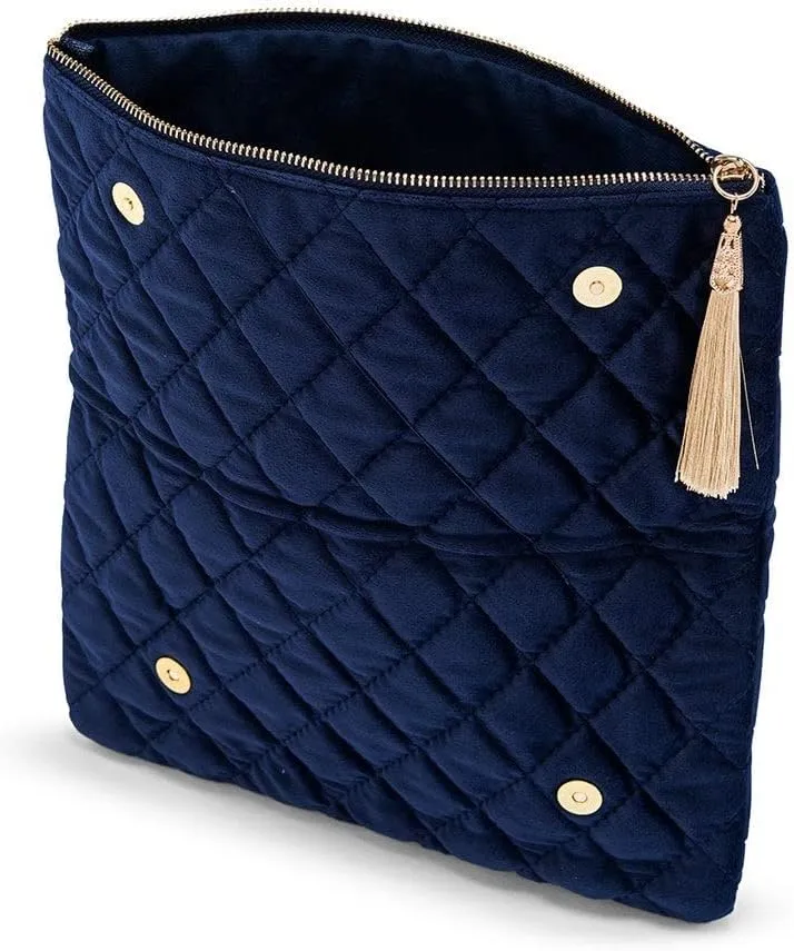 WEDDINGSTAR Custom Embroidered Fold Over Velvet Clutch