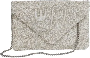Wifey Bridal Clutch Bag - Hand Beaded Bride Purse, Perfect for Bridal Shower, Engagement, Bachelorette & Wedding Party