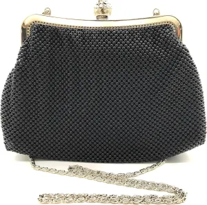 Women clutch metal beaded mesh evening purse bag for Cocktail Party Prom Wedding Banquet