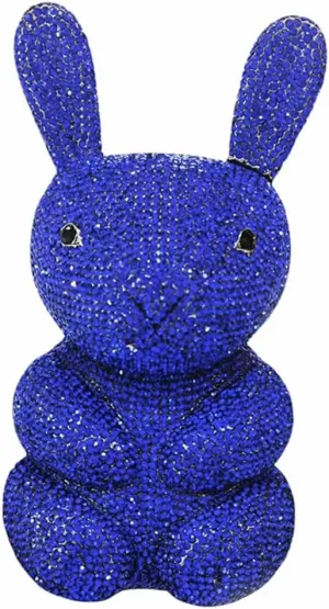 Women Cute Rabbit Shape Rhinestone Evening Bag Chic Animal Crystal Clutch Glitter Full Diamond Purse for Prom Party