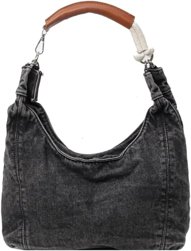 Women Denim Shoulder Handbag Underarm Bag Tote Purse