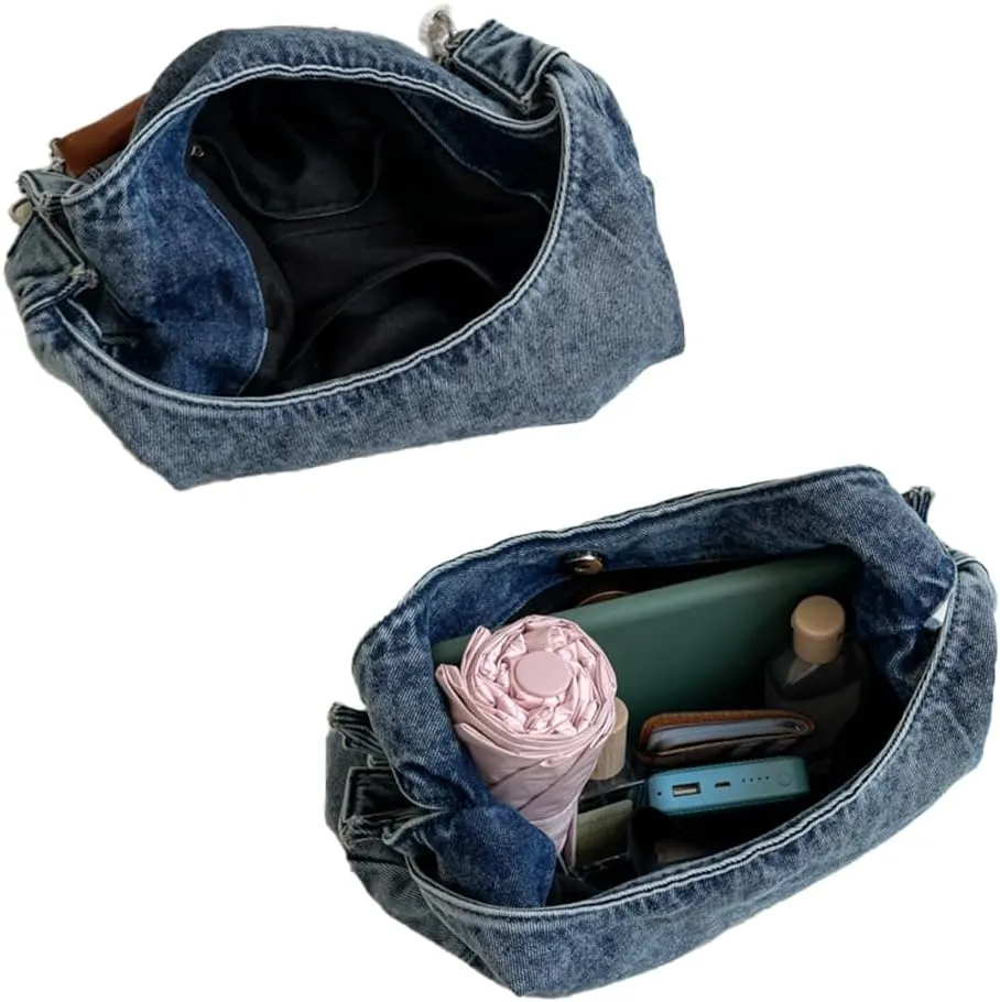 Women Denim Shoulder Handbag Underarm Bag Tote Purse