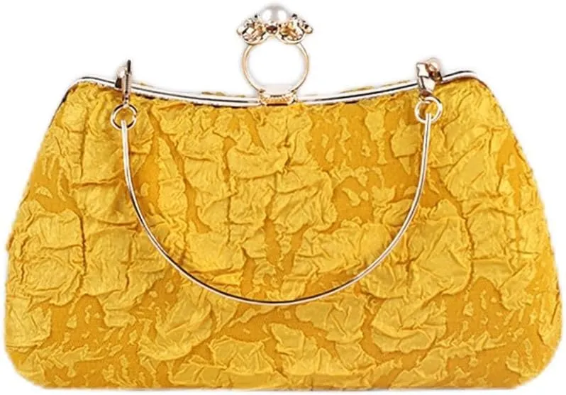 Women Evening Bag Pearl Clutch Bag Bridal Wedding Purse Beaded Handbag Shoulder Bag Elegant Crossbody Bag