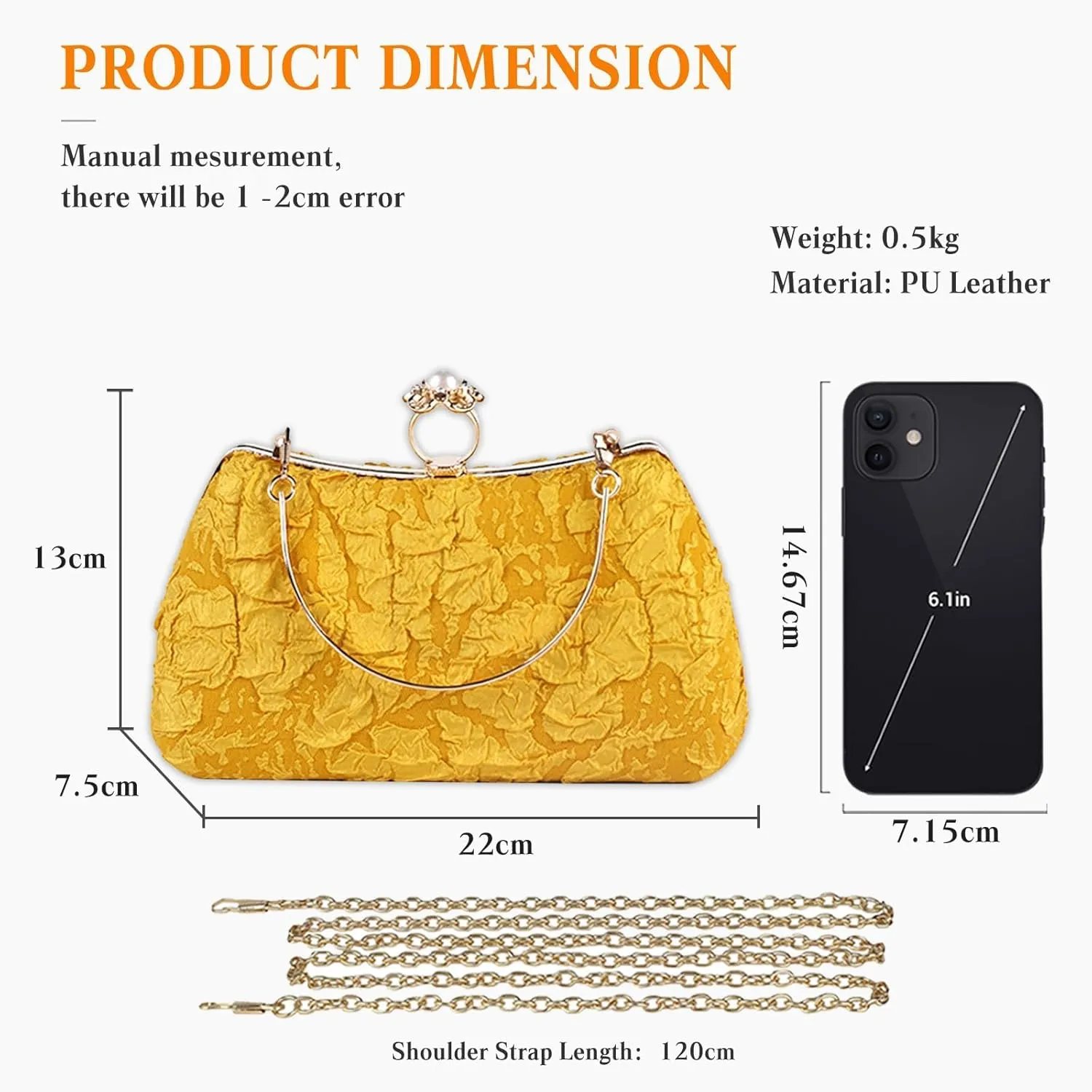 Women Evening Bag Pearl Clutch Bag Bridal Wedding Purse Beaded Handbag Shoulder Bag Elegant Crossbody Bag