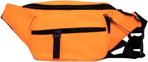 Women Men Neon Orange Fanny Pack Waist and Crossbody Bag with Adjustable Strap and Zipper Pockets Travel Gift