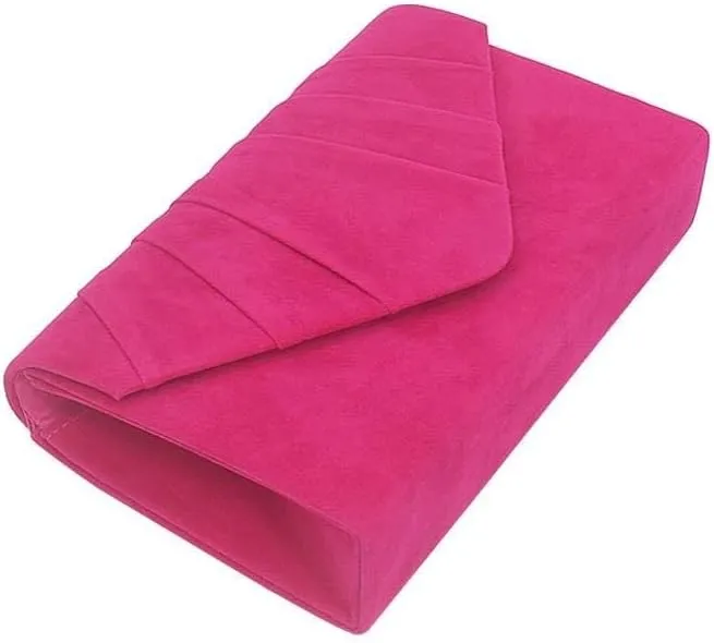 Women Pleated Evening Bag Velvet Suede Envelope Clutch Purse Party Prom Handbag Well made