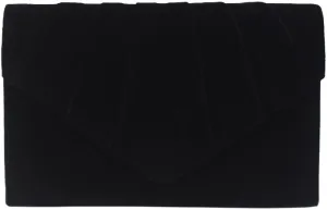Women Pleated Evening Bag Velvet Suede Envelope Clutch Purse Party Prom Handbag,