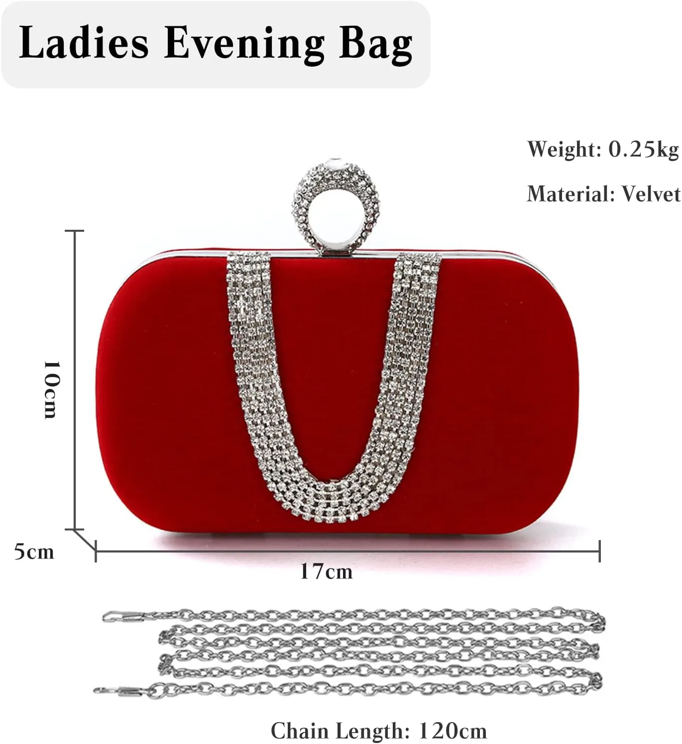Women Velvet Evening Bag Sparkly Rhinestone Clutch Bag Bridal Wedding Purse Charming Glittering Handbag