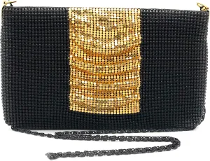 Womens clutch metal mesh metal beaded mesh evening purse for Cocktail Party Prom Wedding Banquet