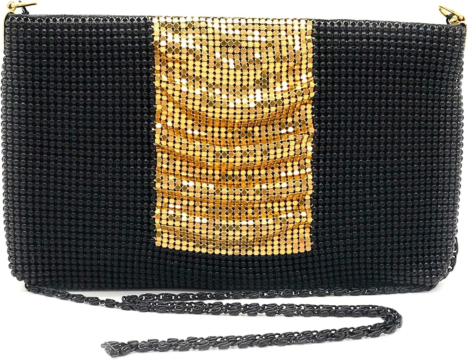 Womens clutch metal mesh metal beaded mesh evening purse for Cocktail Party Prom Wedding Banquet