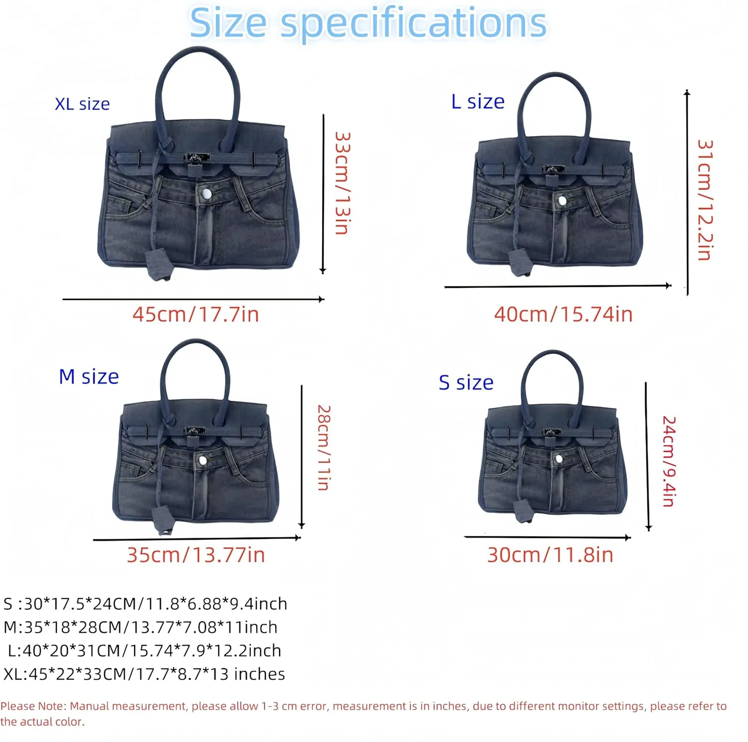 Women's Denim Wallet Tote Large Capacity Satchel Underarm Bag for Beach Travel Daily Shopping Top Shoulder Bag