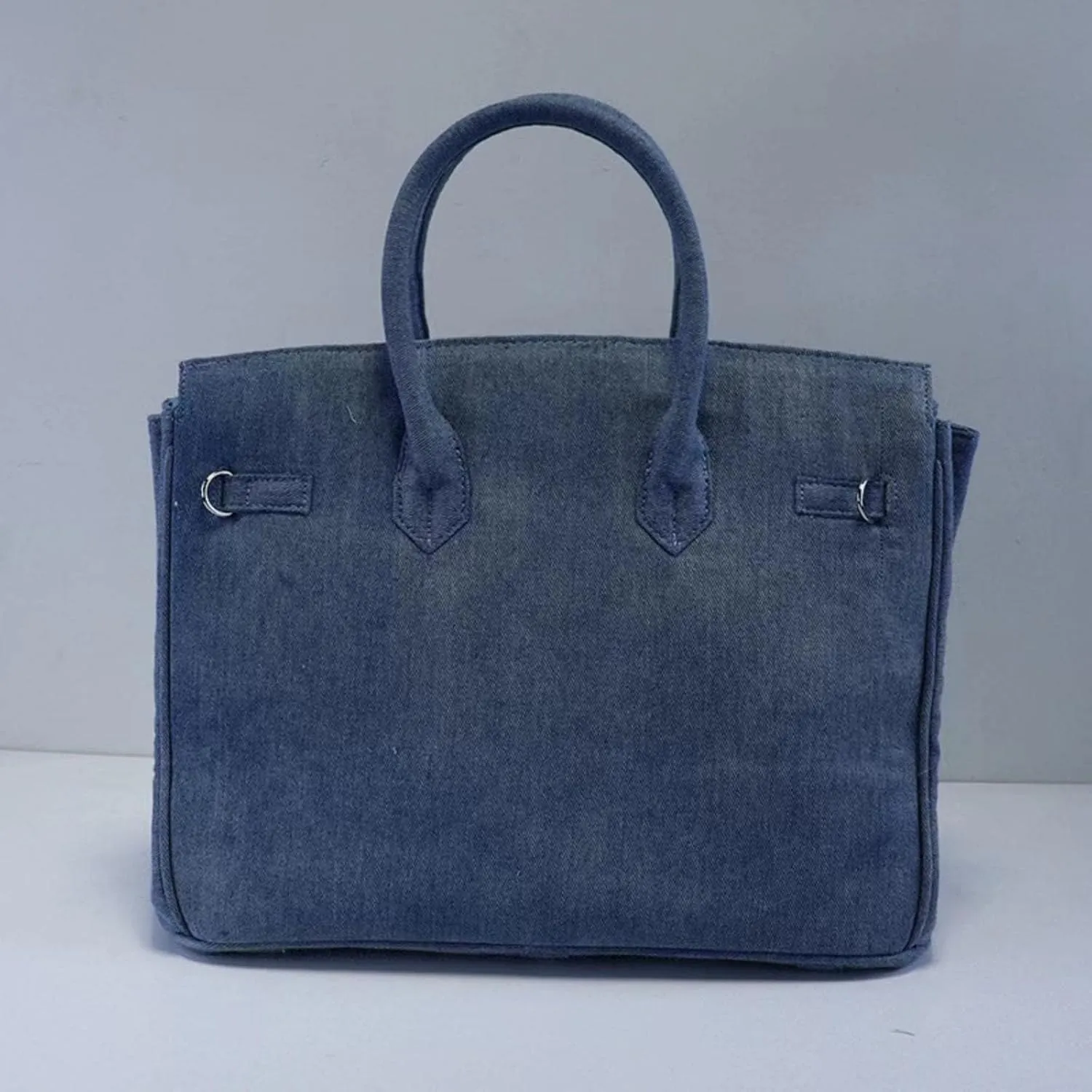 Women's Denim Wallet Tote Large Capacity Satchel Underarm Bag for Beach Travel Daily Shopping Top Shoulder Bag