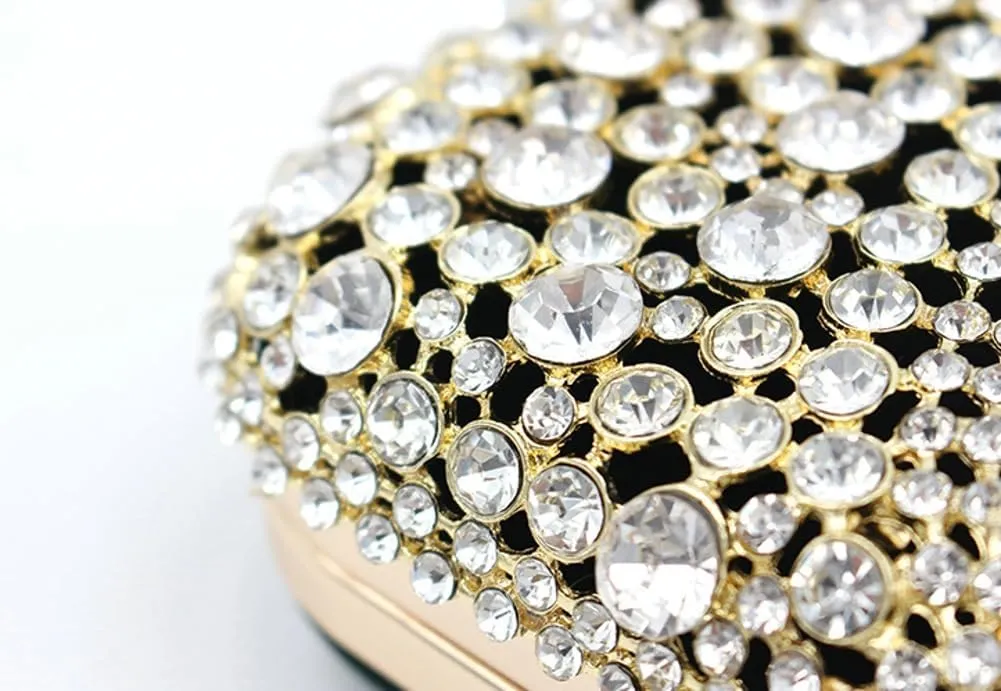 Womens Glitter Rhinestone Evening Clutch Elegant velvet Crossbody Purse with Chain Handbag Shoulder Bag Wedding