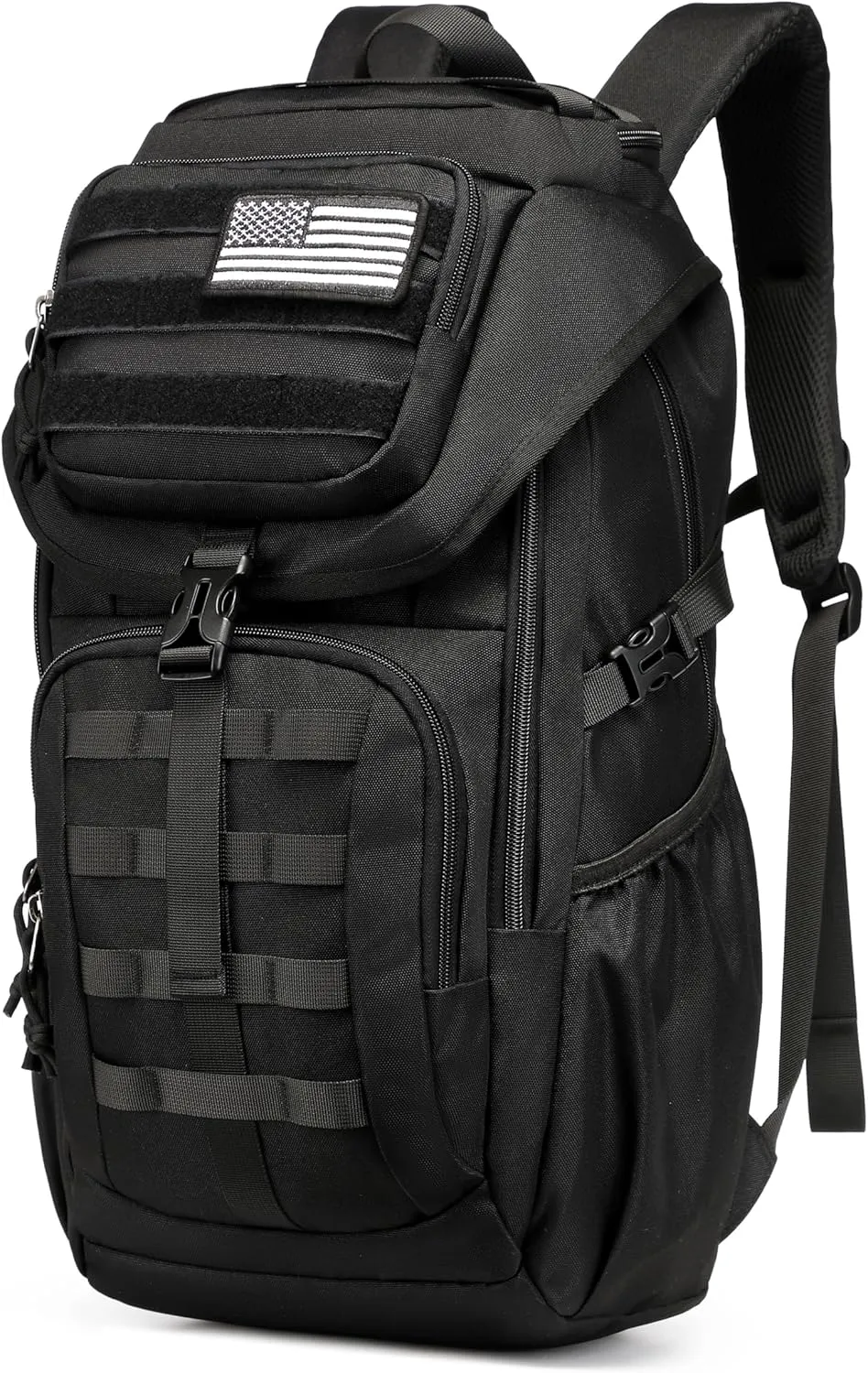 Wotony Tactical Assault Pack Backpack Molle Military Backpack Outdoor Hiking Camping Rucksack Waterproof backpack for men (Black, 25L)