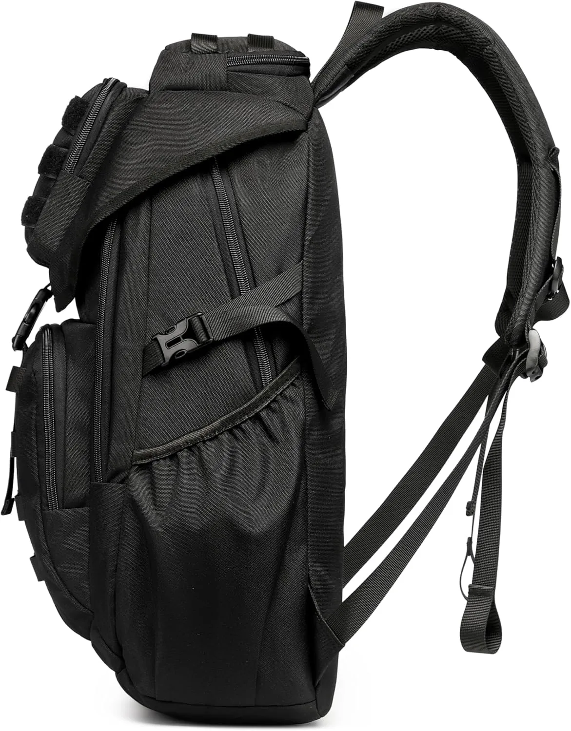 Wotony Tactical Assault Pack Backpack Molle Military Backpack Outdoor Hiking Camping Rucksack Waterproof backpack for men (Black, 25L)