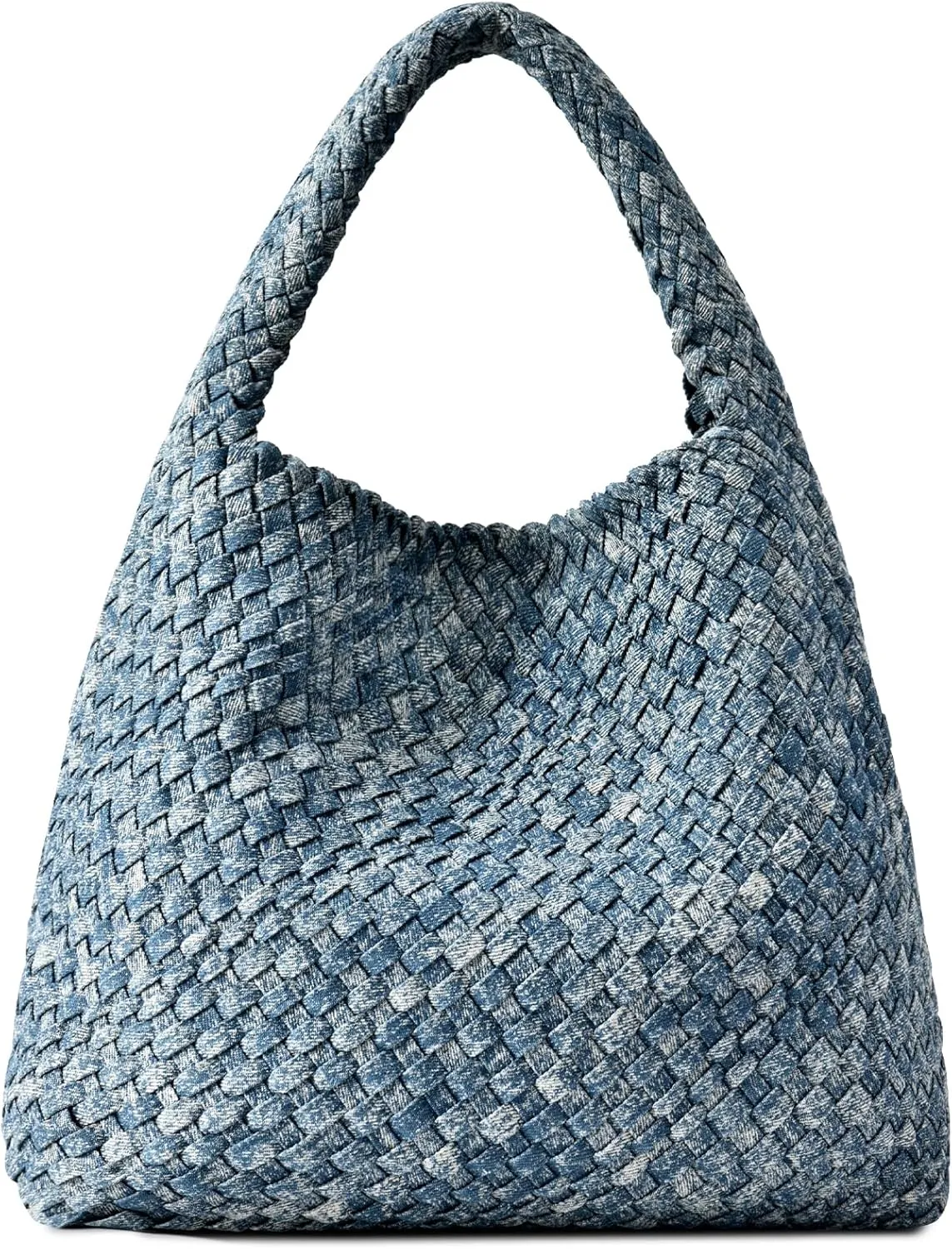 Woven Bag Purses and Handbags Woven Vegan Leather Tote Shoulder Top-Handle Bag With Purses for Women