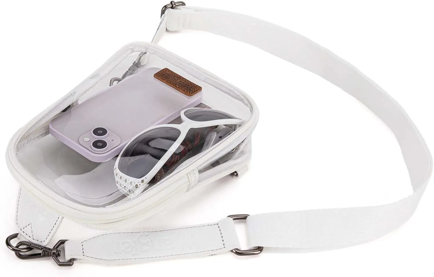 Wrangler Crossbody Clear Sling Bags for Women Stadium Approved Cross Body Purse for Sports Events Concerts
