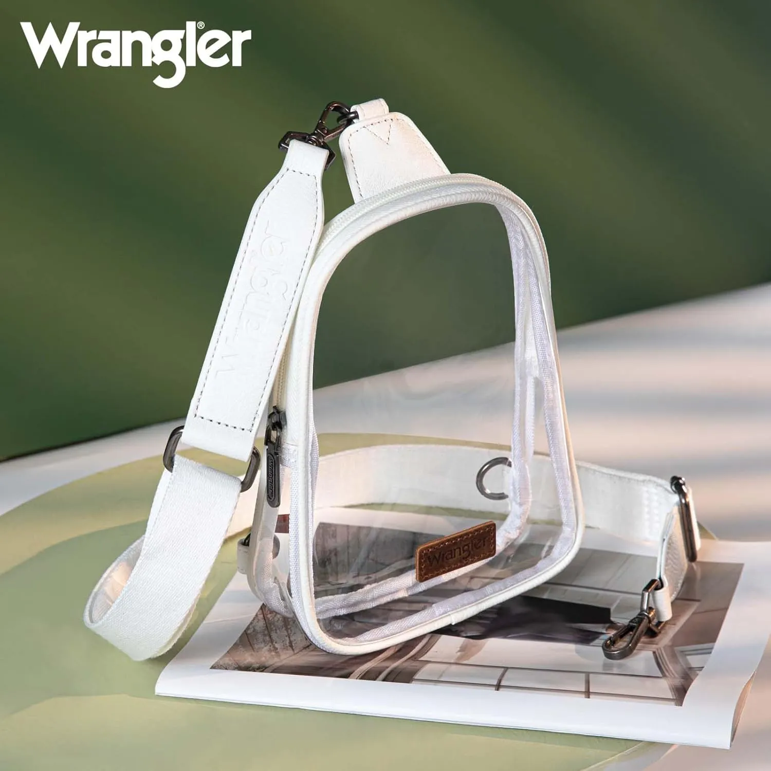 Wrangler Crossbody Clear Sling Bags for Women Stadium Approved Cross Body Purse for Sports Events Concerts