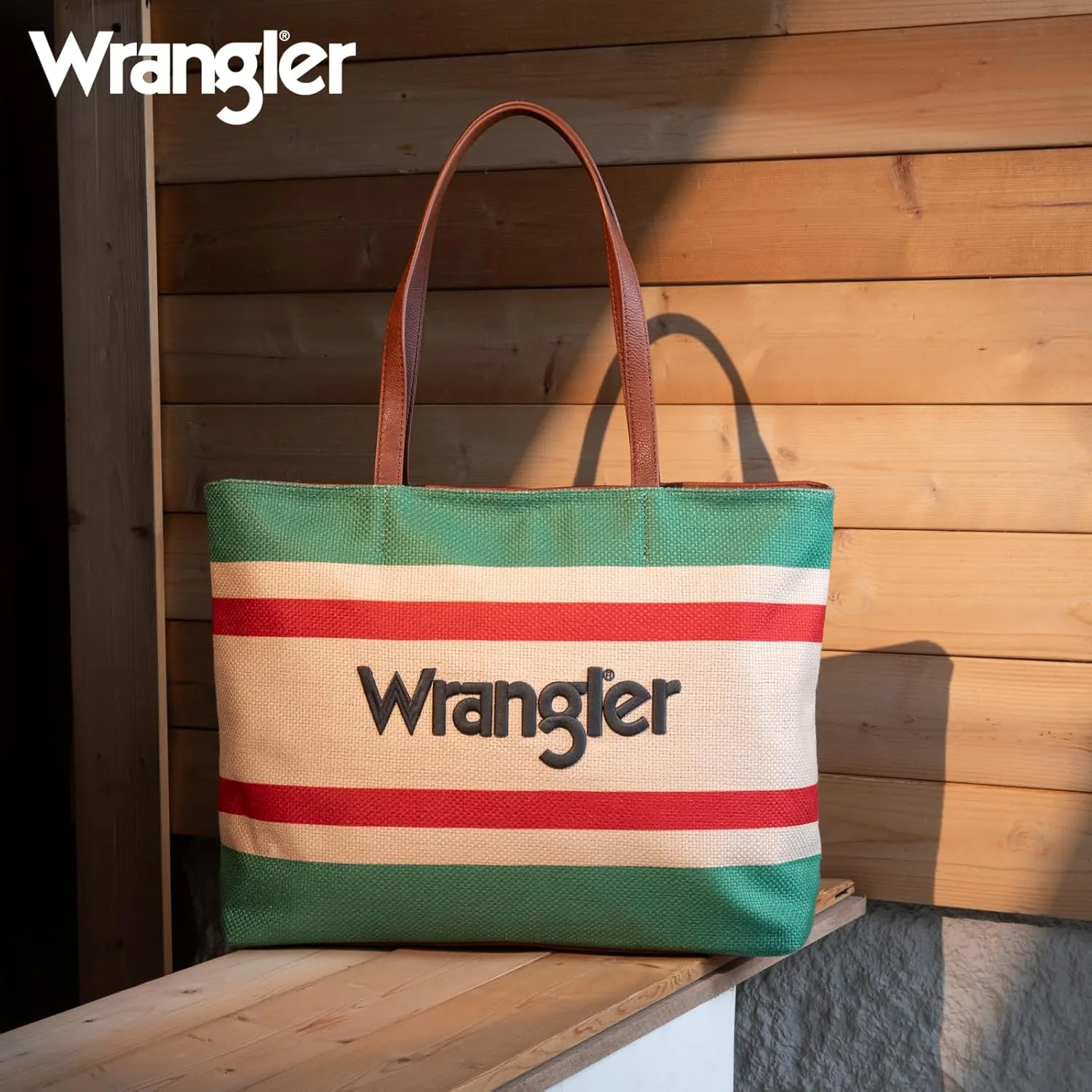 Wrangler Large Tote Bag for Women Shoulder Purse Bag with Zipper