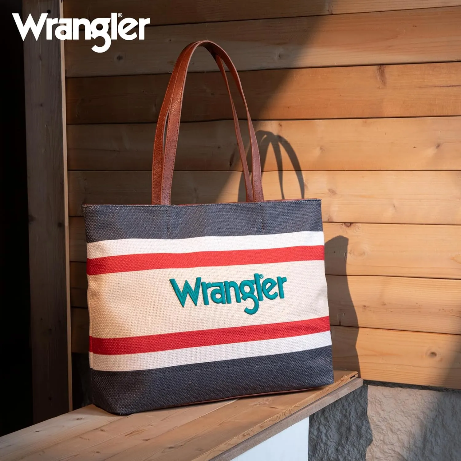 Wrangler Large Tote Bag for Women Shoulder Purse Bag with Zipper