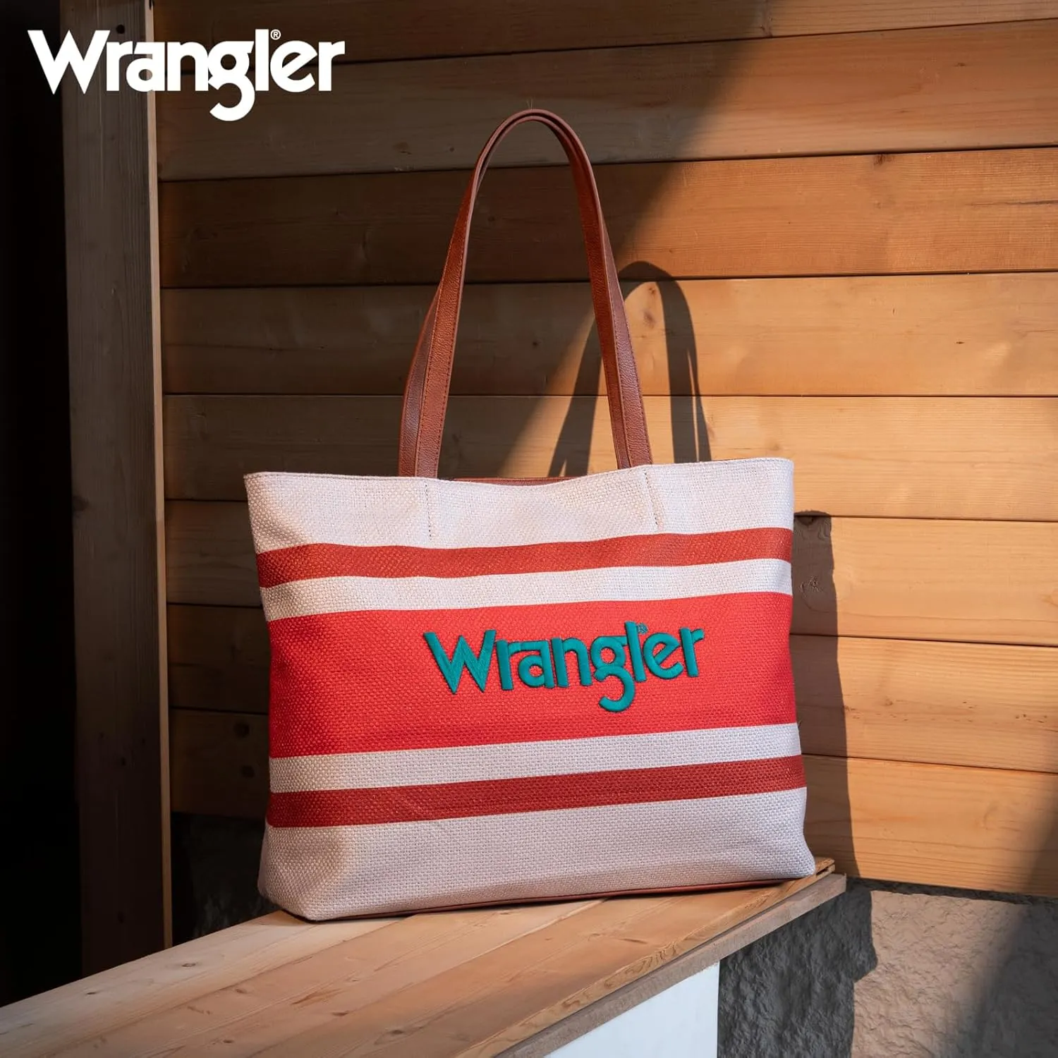Wrangler Large Tote Bag for Women Shoulder Purse Bag with Zipper
