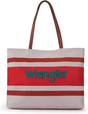 Wrangler Large Tote Bag for Women Shoulder Purse Bag with Zipper