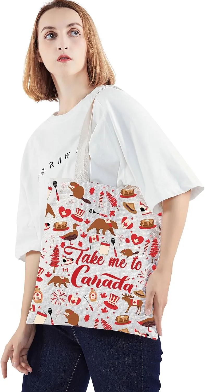 WZMPA Canada Travel Cosmetic Bag Canada Souvenir Gifts Take Me To Canada Zipper Pouch Bag Canada Trip Merchandise (To Canada-T)