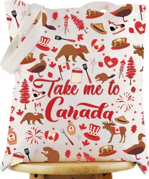 WZMPA Canada Travel Cosmetic Bag Canada Souvenir Gifts Take Me To Canada Zipper Pouch Bag Canada Trip Merchandise (To Canada-T)