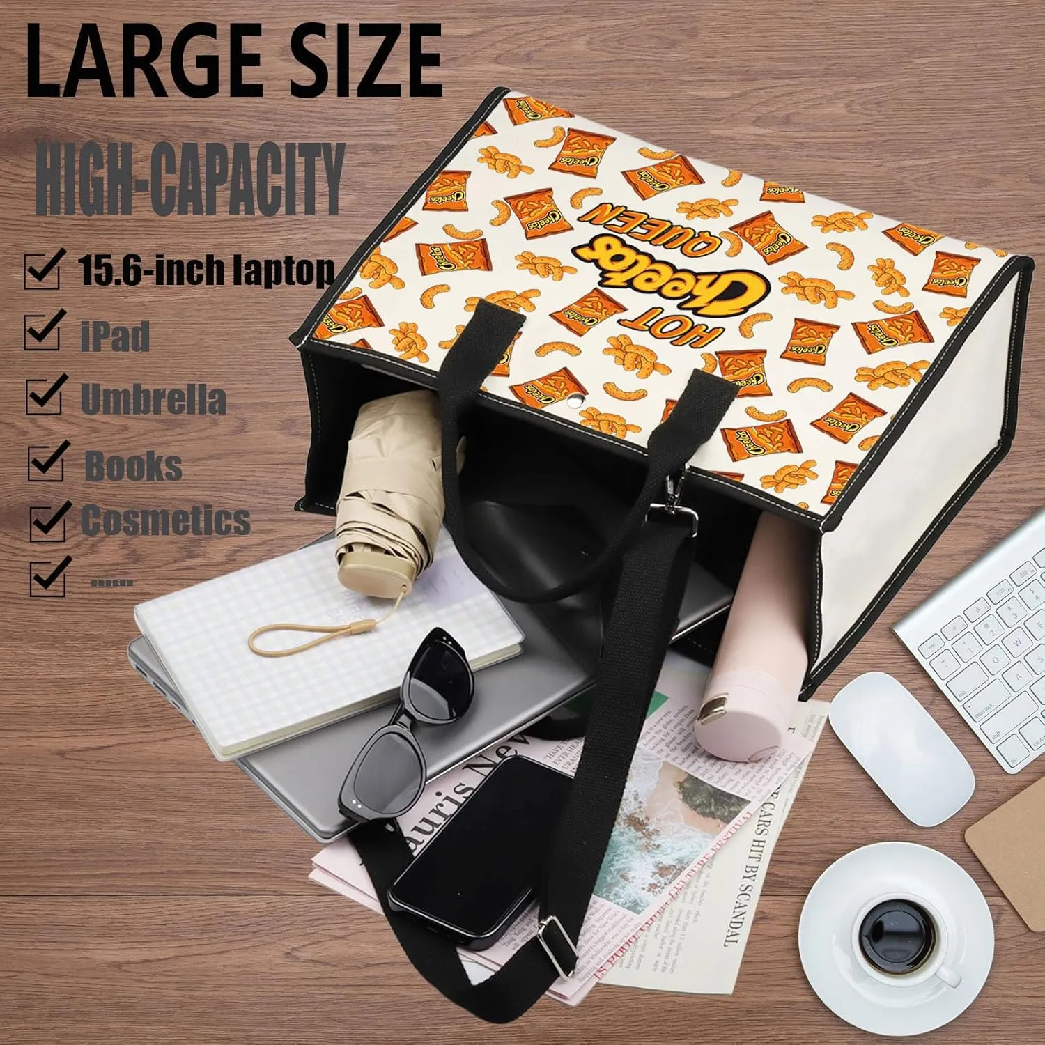 WZMPA Corncob Food Cosmetic Bag Food Fans Gifts Hot Queen Makeup Zipper Pouch Bag For Friend family (Hot Queen 2-TB)