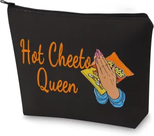 WZMPA Corncob Food Cosmetic Bag Food Fans Gifts Hot Queen Makeup Zipper Pouch Bag For Friend family (Hot Queen BL)