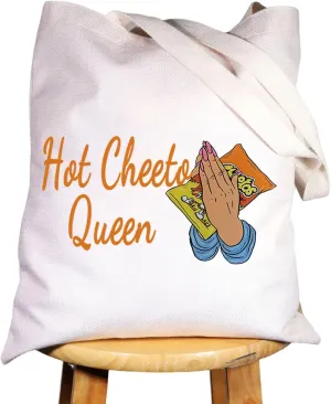 WZMPA Corncob Food Cosmetic Bag Food Fans Gifts Hot Queen Makeup Zipper Pouch Bag For Friend family (Hot Queen Tote)