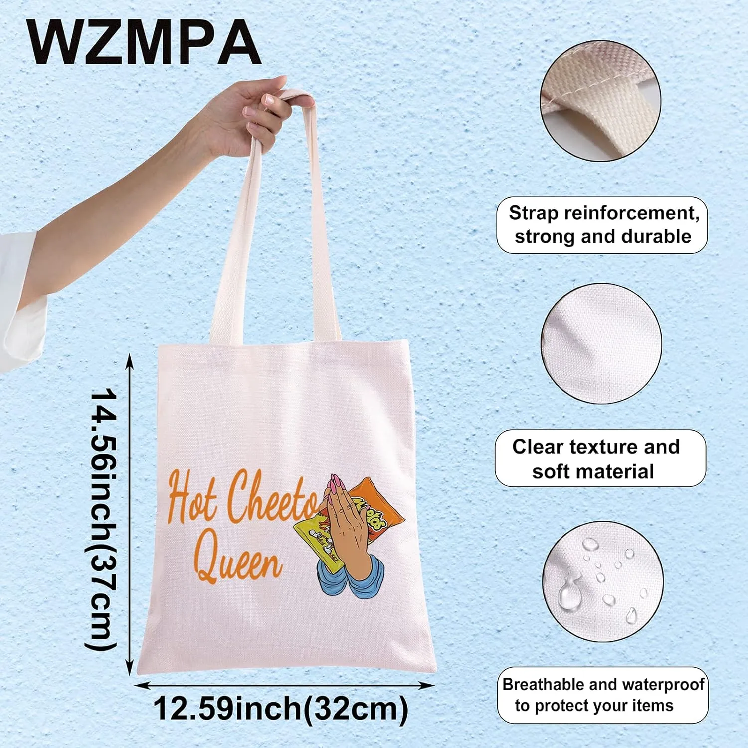 WZMPA Corncob Food Cosmetic Bag Food Fans Gifts Hot Queen Makeup Zipper Pouch Bag For Friend family (Hot Queen Tote)
