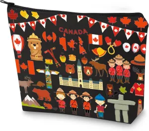 WZMPA Funny Canada Trip Cosmetic Bag - Souvenir Gift Vacation Makeup Zipper Pouch Bag - Travel Merchandise