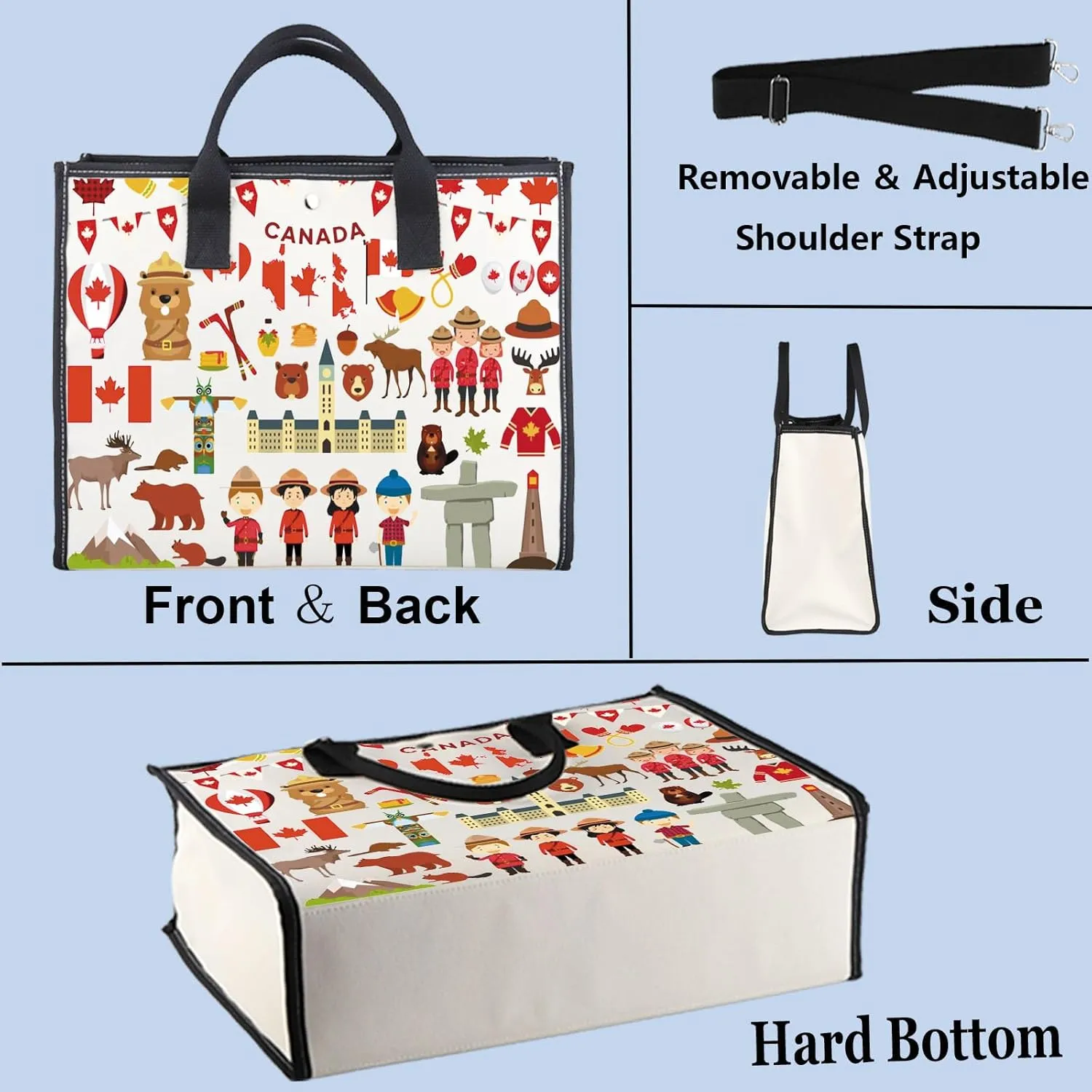 WZMPA Funny Canada Trip Cosmetic Bag - Souvenir Gift Vacation Makeup Zipper Pouch Bag - Travel Merchandise