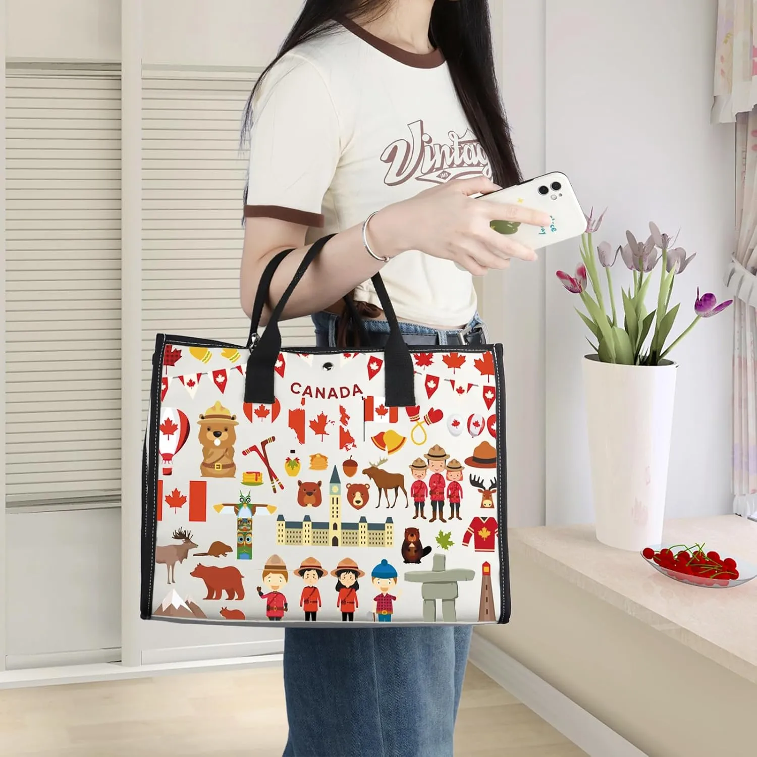 WZMPA Funny Canada Trip Cosmetic Bag - Souvenir Gift Vacation Makeup Zipper Pouch Bag - Travel Merchandise