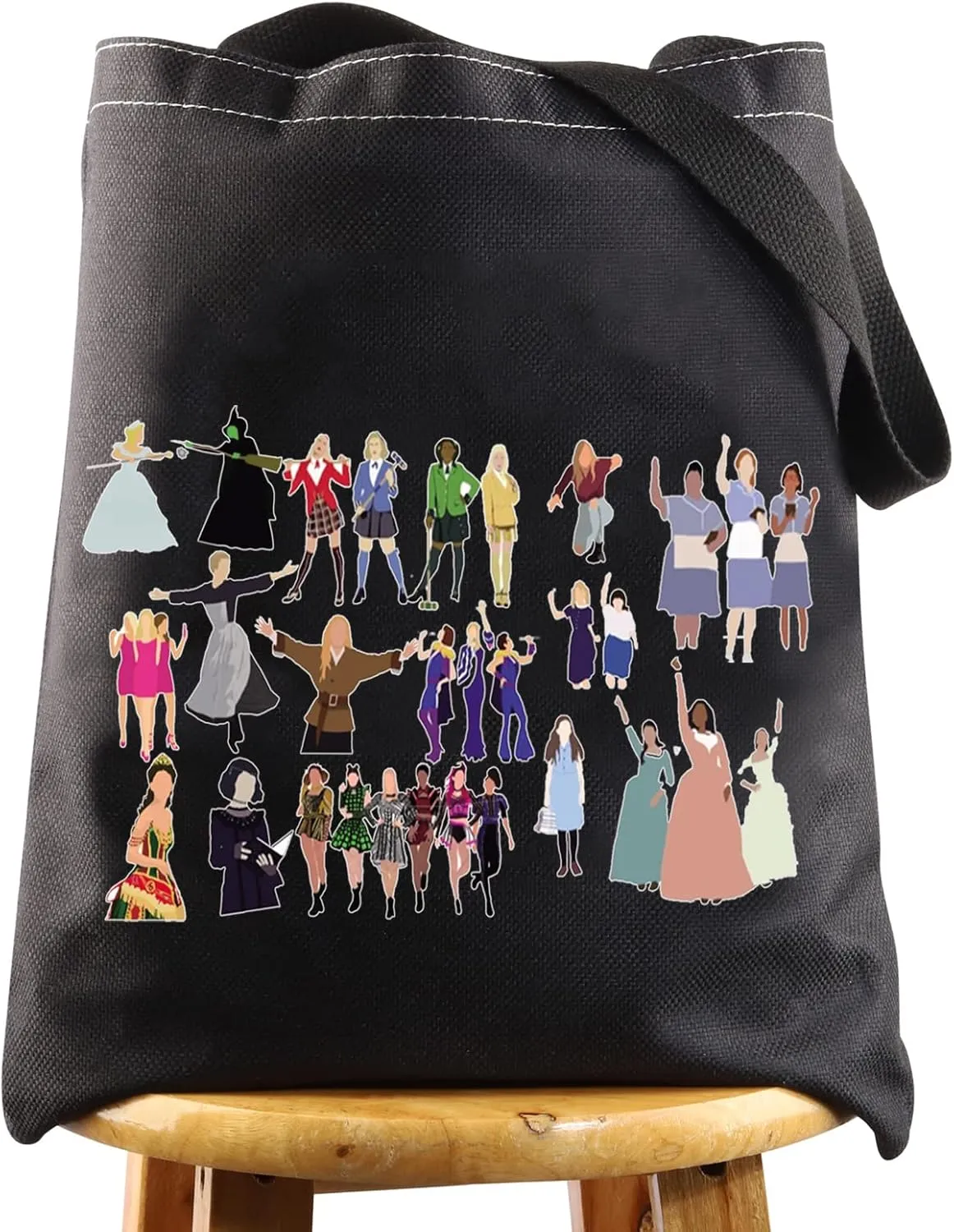 WZMPA Musical Character Cosmetic Makeup Bag Musical Theatre Fans Gift You Are Braver Stronger Smarter Than You Think Musical Zipper Pouch Bag
