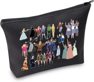 WZMPA Musical Character Cosmetic Makeup Bag Musical Theatre Fans Gift You Are Braver Stronger Smarter Than You Think Musical Zipper Pouch Bag