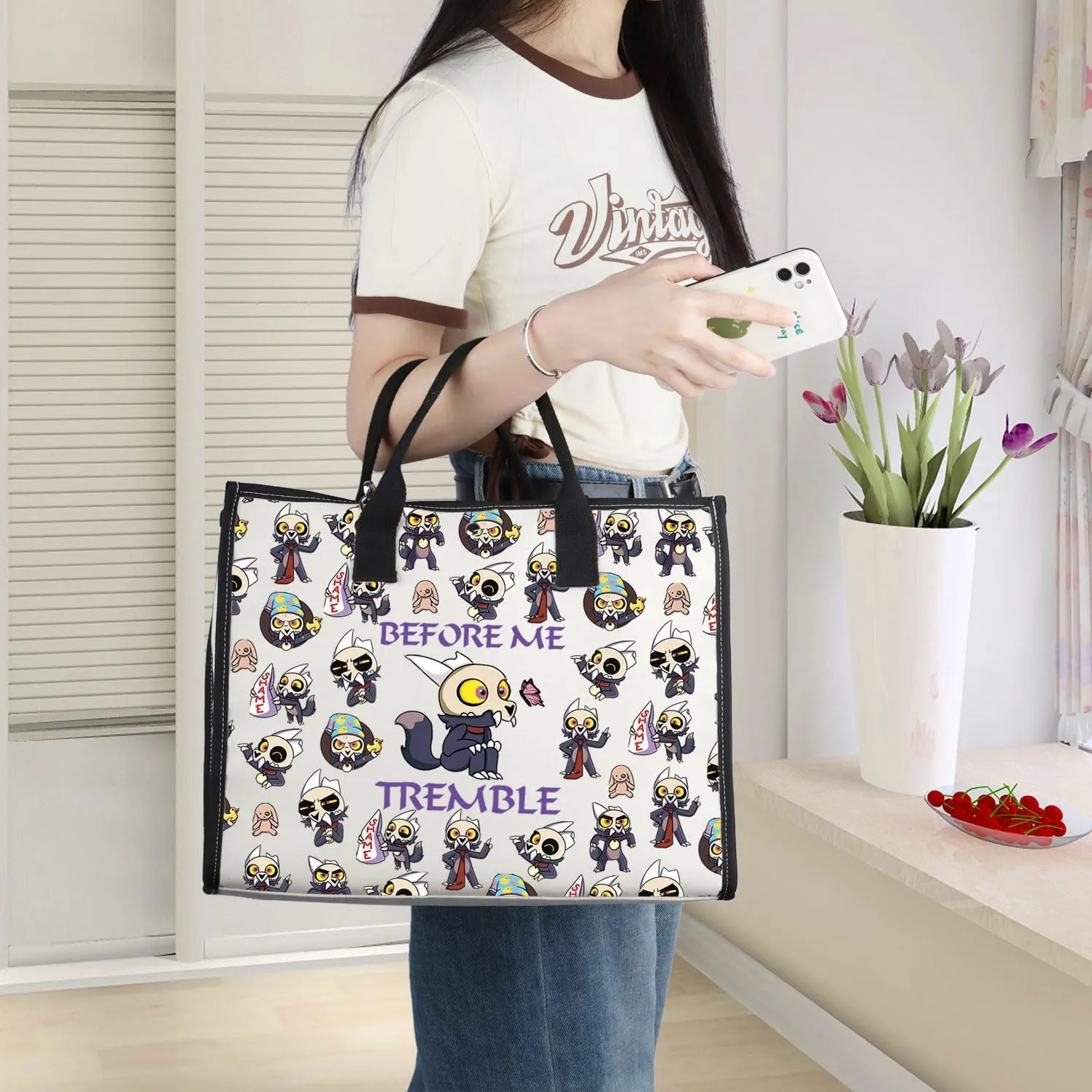 WZMPA Owl Lover Cosmetic Bag Owl Fans Gifts Tremble Before Me King Makeup Zipper Pouch Bag For Movie Fans (Before Me 2-TB)