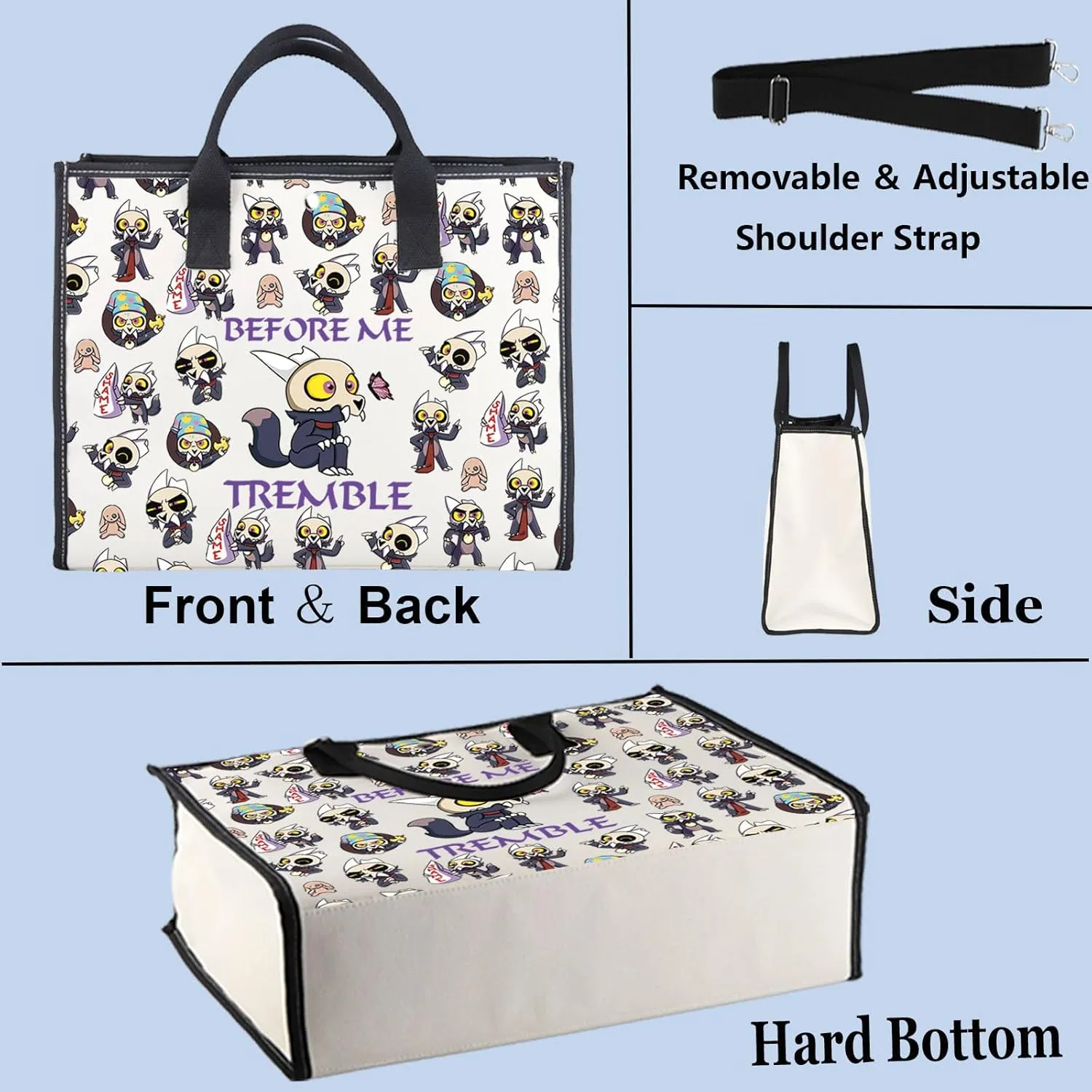 WZMPA Owl Lover Cosmetic Bag Owl Fans Gifts Tremble Before Me King Makeup Zipper Pouch Bag For Movie Fans (Before Me 2-TB)