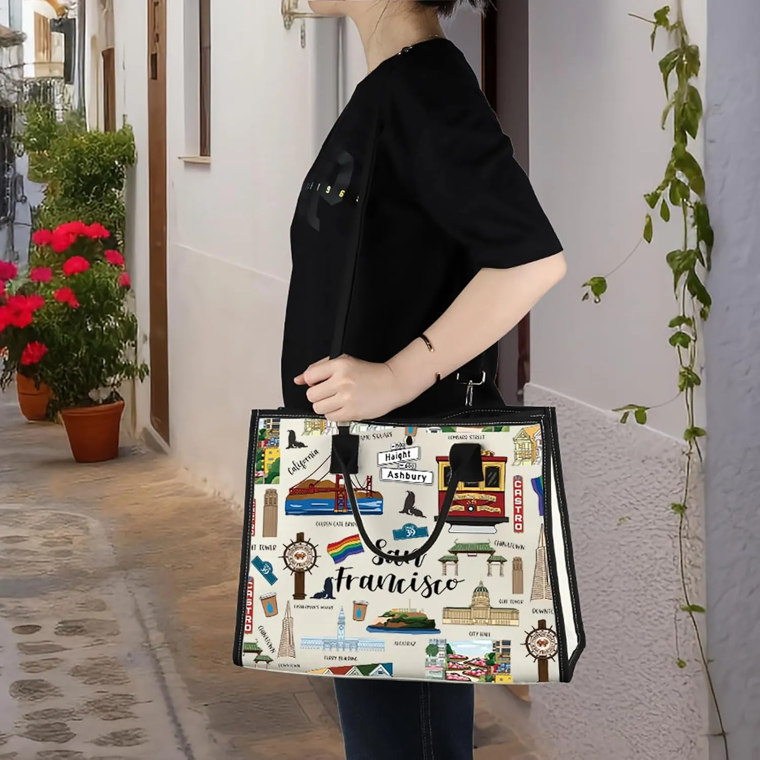 WZMPA San Francisco Travel Cosmetic Bag Gift - Zipper Pouch Bag San Francisco Merchandise