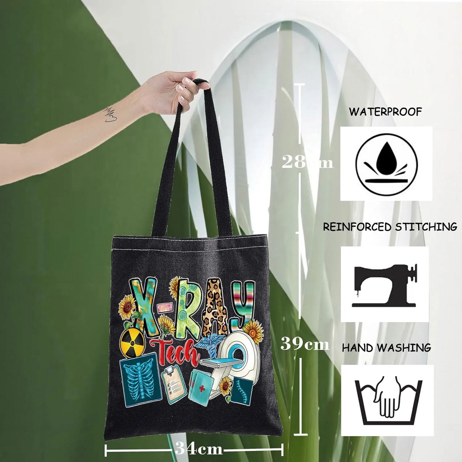 WZMPA X-Ray Tech Cosmetic Bag Radiology Technician Gifts Radiologist Graduation Makeup Zipper Pouch Bag X Ray Technician Gift (X-Ray Tech-T BL)